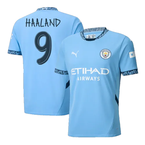 HAALAND #9 Manchester City Home Men's Soccer Jersey 2024/25 - UCL