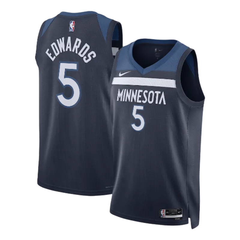 EDWAROS #5 Minnesota Timberwolves Men’s Jersey 2026 – Icon Edition
