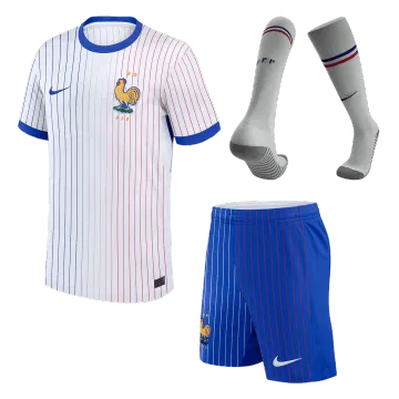 France Away Soccer Jersey Kit(Jersey+Shorts+Socks) Euro 2024