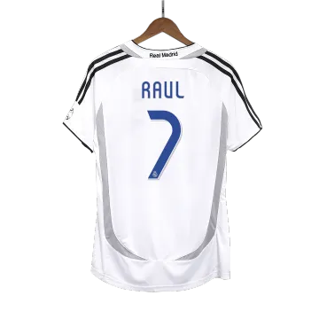 Vintage Soccer Jersey Retro RAUL #7 Real Madrid Home 2006