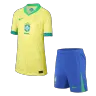 Brazil Home Kids Soccer Jerseys Kit Copa America 2024