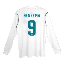 Vintage Soccer Jersey Retro BENZEMA #9 Real Madrid Home Long Sleeve 2017 - product photo Vintage Soccer Jersey Retro BENZEMA #9 Real Madrid Home Long Sleeve 2017 product image
