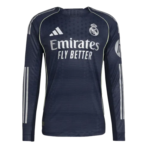 Spelersversie Real Madrid Weg Lange Mouw Voetbal Jersey 2025/26
