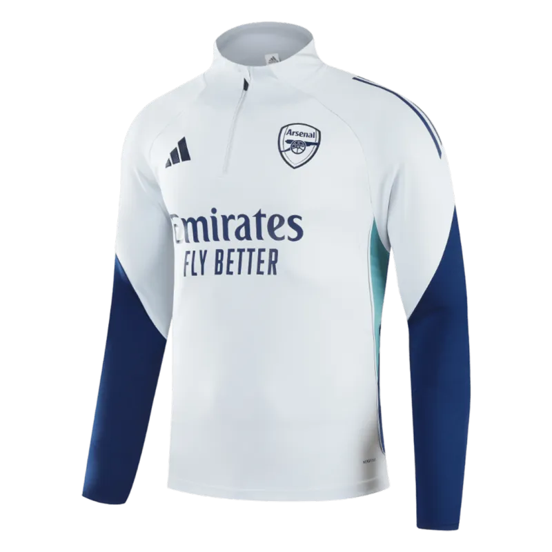 Arsenal 1/4 Zip Tracksuit 2025/26 Kids White
