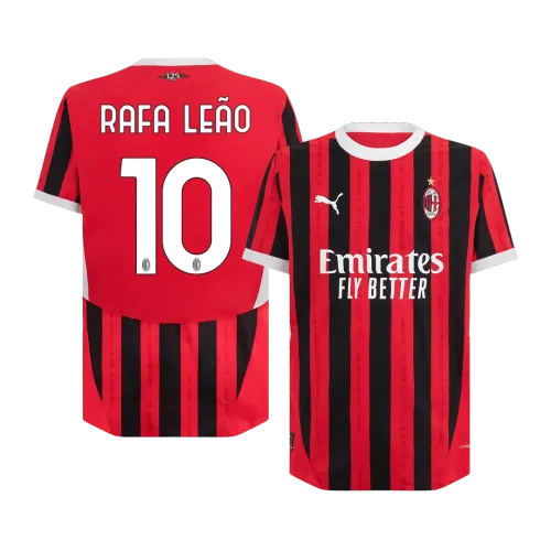 RAFA LEÃO #10 AC Milan Home Authentic Men's Soccer Jersey 2024