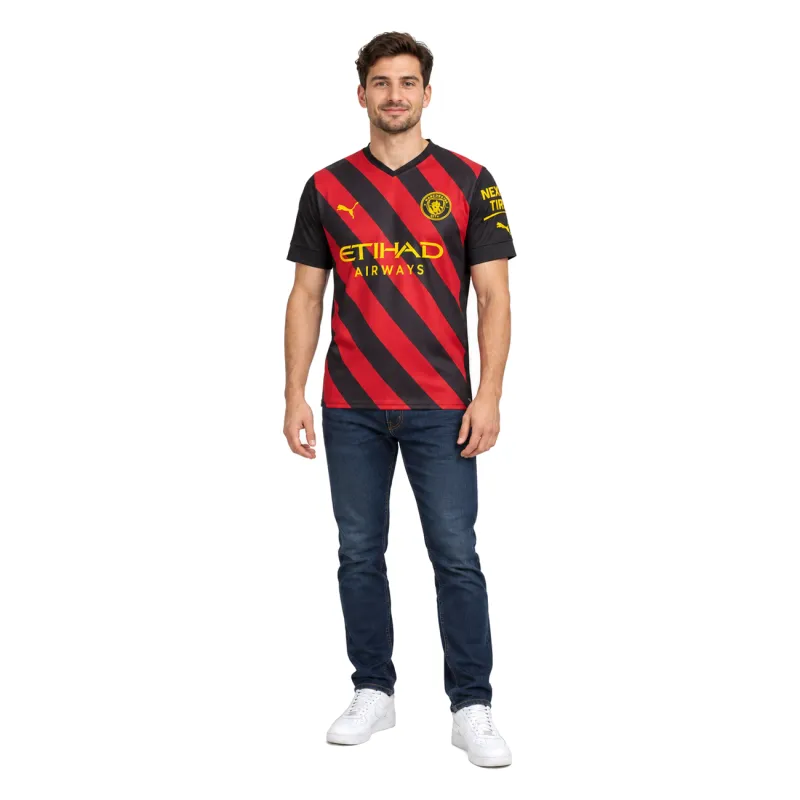 22/23 Manchester City Away Jersey — AI model preview, full-body front view