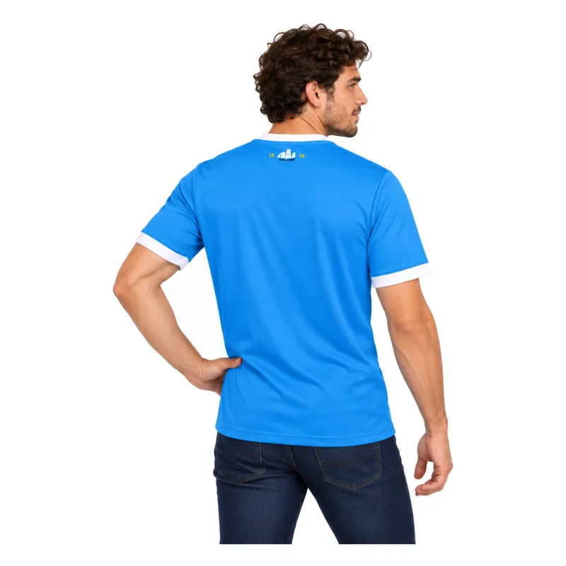 19/20 Manchester City Retro 125th Anniversary Jersey — AI model preview, upper-body back view