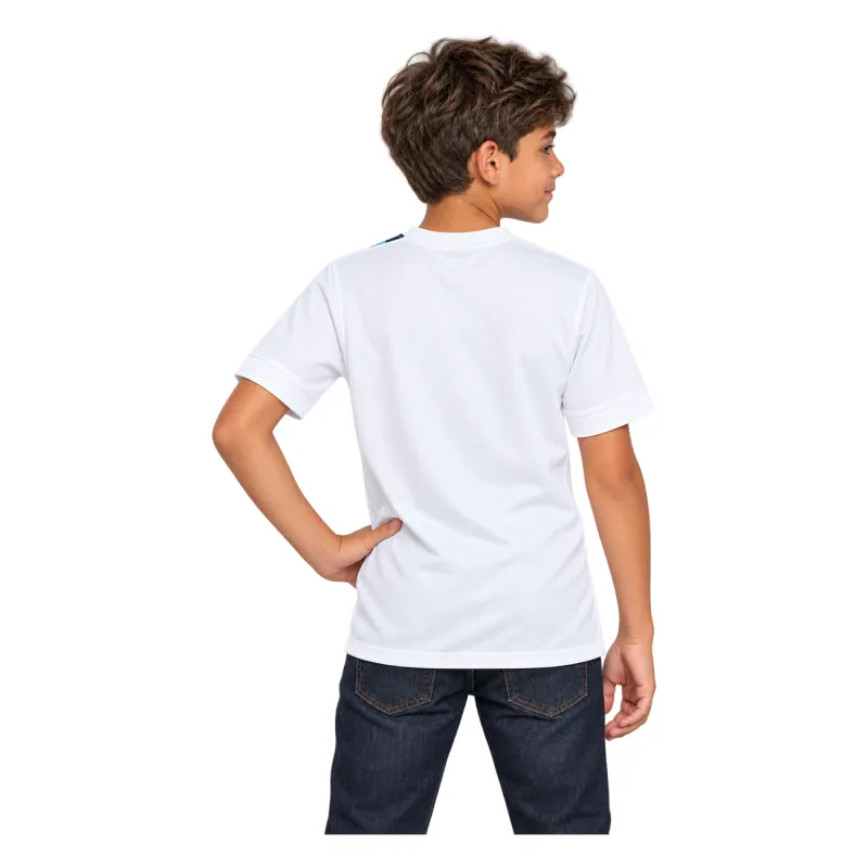 13/14 Manchester City Retro Third Kids Jersey — AI model preview, upper-body back view