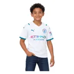 21/22 Manchester City Away Kids Jersey — AI model preview, upper-body front view