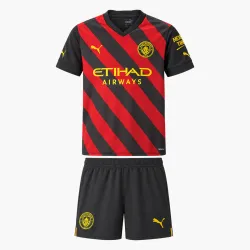 22/23 Manchester City Away Kids Kit — AI-generated product preview, front view