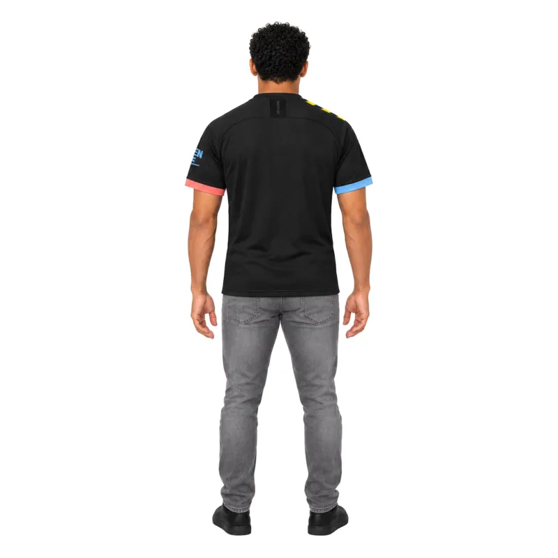 19/20 Manchester City Retro Away Jersey — AI model preview, full-body back view