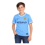 13/14 Manchester City Retro Home Kids Jersey — AI model preview, upper-body front view