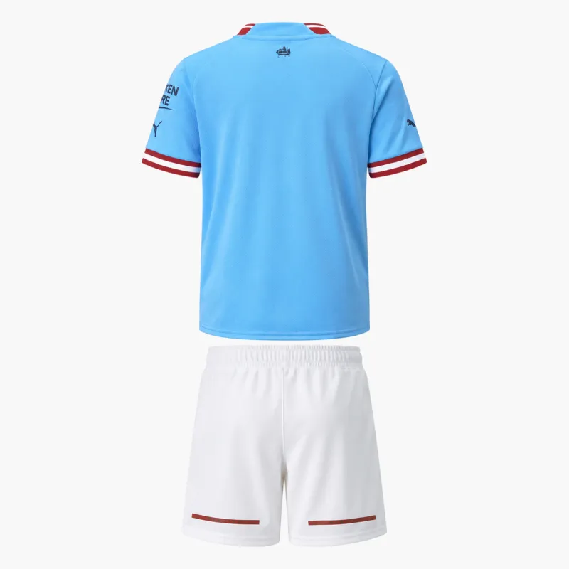 22/23 Manchester City Home Kids Kit — AI-generated product preview, back view
