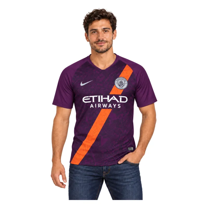 18/19 Manchester City Retro Third Jersey — AI model preview, upper-body front view