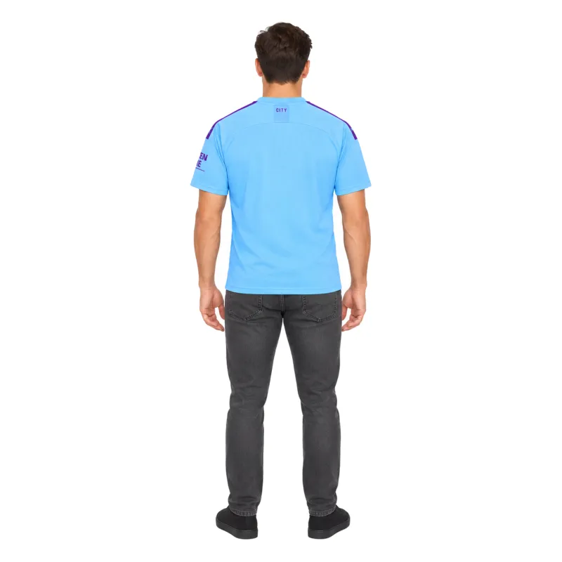 19/20 Manchester City Retro Home Jersey — AI model preview, full-body back view