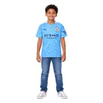 20/21 Manchester City Retro Home Kids Jersey — AI model preview, full-body front view