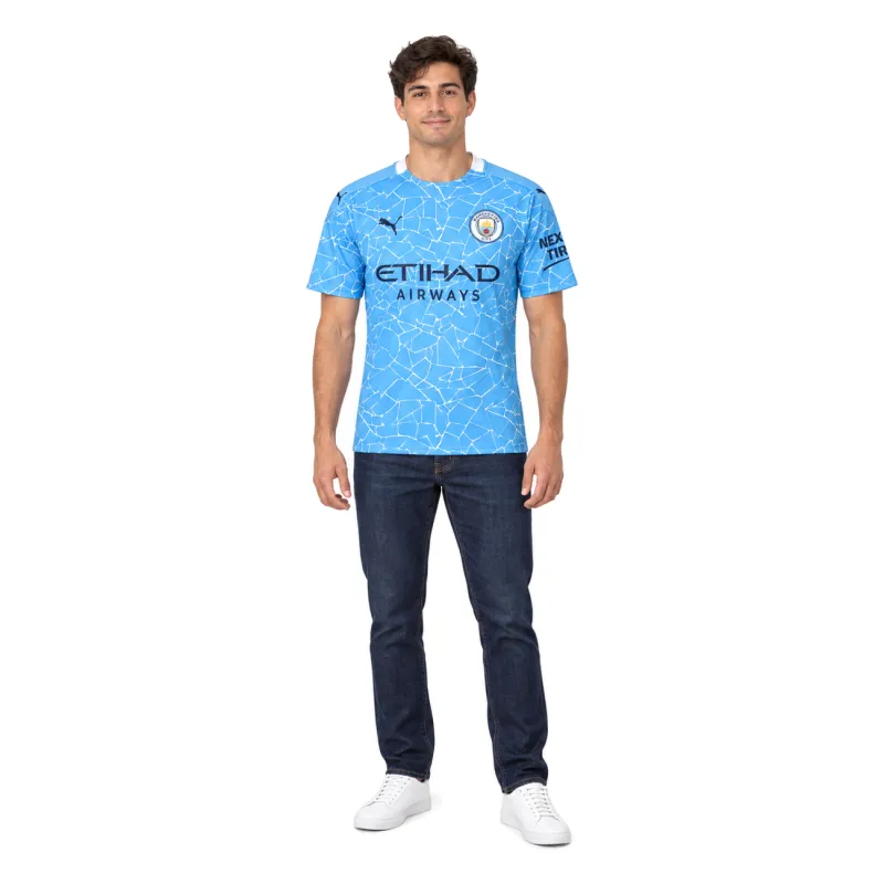 20/21 Manchester City Retro Home Jersey — AI model preview, full-body front view