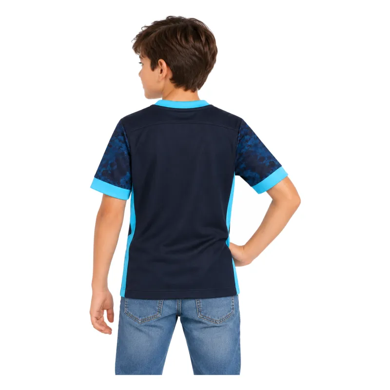 15/16 Manchester City Retro Away Kids Jersey — AI model preview, upper-body back view