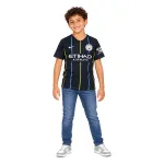 18/19 Manchester City Retro Away Kids Jersey — AI model preview, full-body front view