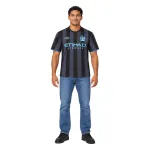 12/13 Manchester City Retro Third Jersey — AI model preview, full-body front view