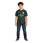 17/18 Manchester City Retro Third Kids Jersey — AI model preview, full-body front view