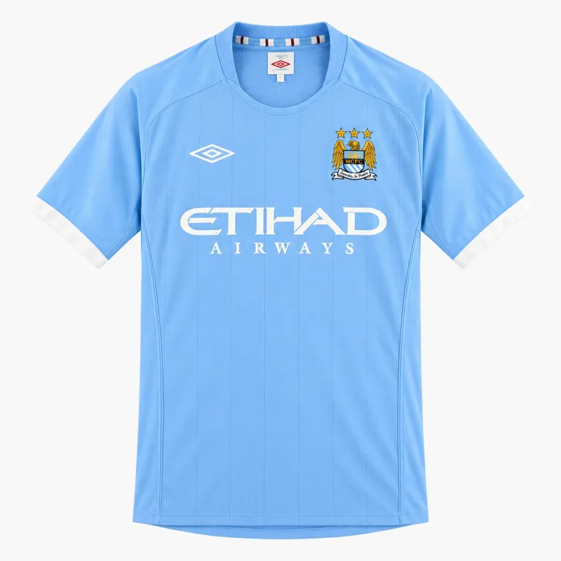 10/11 Manchester City Retro Home Jersey — AI-generated product preview, front view