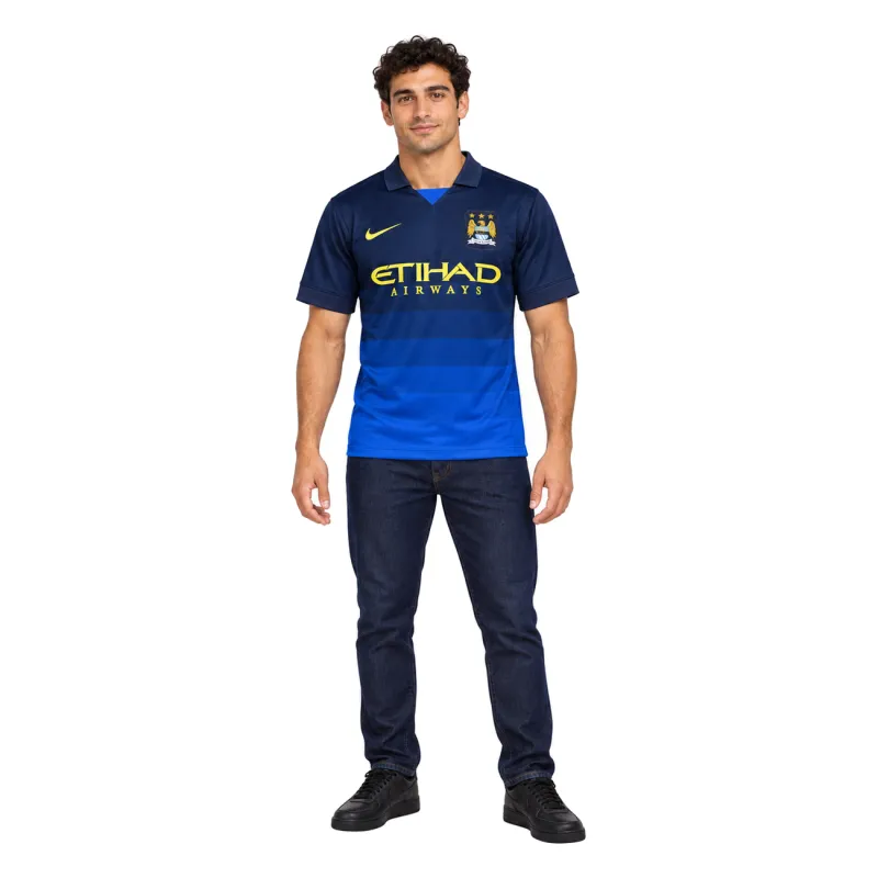 14/15 Manchester City Retro Away Jersey — AI model preview, full-body front view