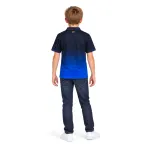 14/15 Manchester City Retro Away Kids Jersey — AI model preview, full-body back view