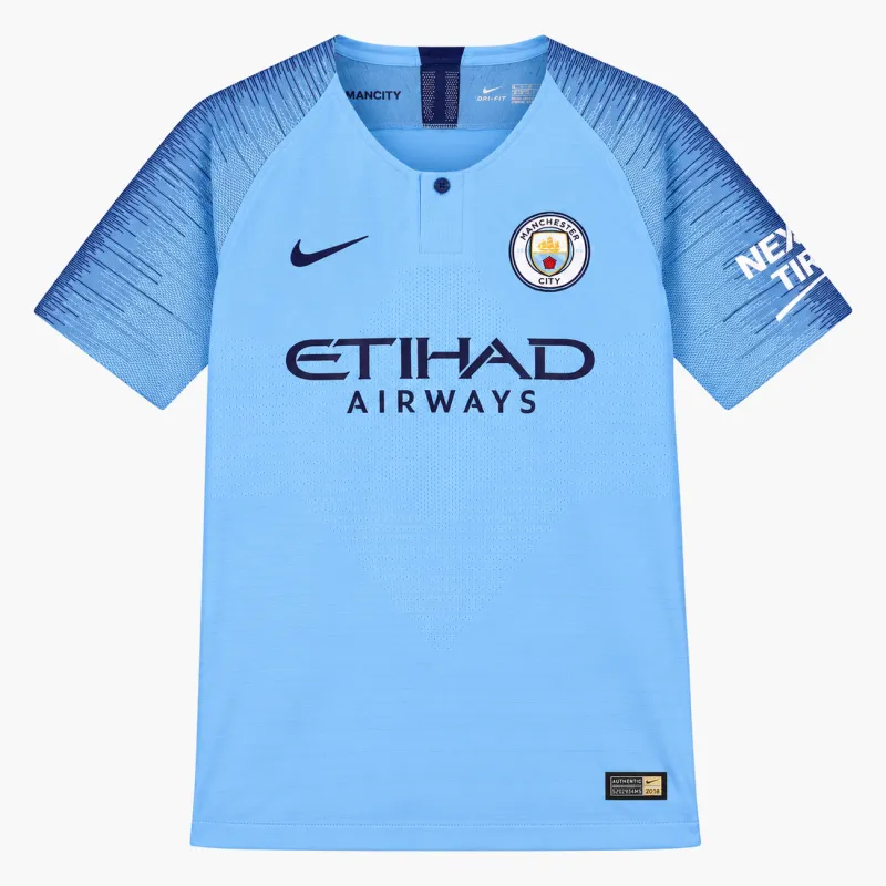 18/19 Manchester City Retro Home Kids Jersey — AI-generated product preview, front view