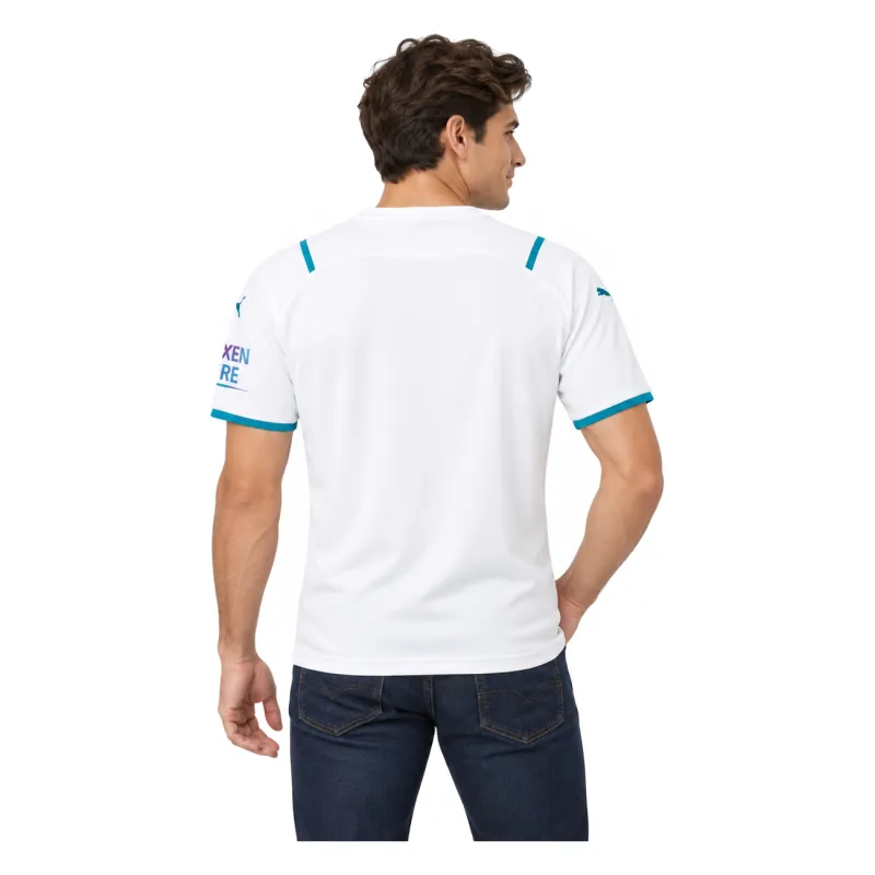 21/22 Manchester City Away Jersey — AI model preview, upper-body back view