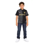 13/14 Manchester City Retro Away Kids Jersey — AI model preview, full-body front view