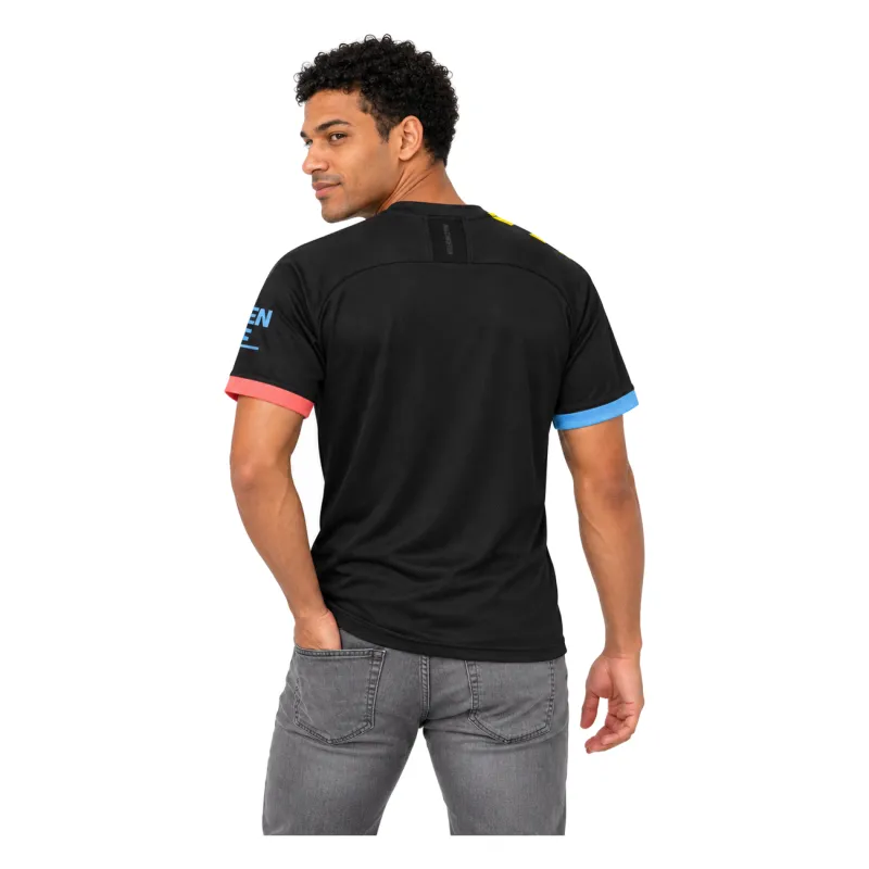 19/20 Manchester City Retro Away Jersey — AI model preview, upper-body back view