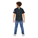 18/19 Manchester City Retro Away Kids Jersey — AI model preview, full-body back view