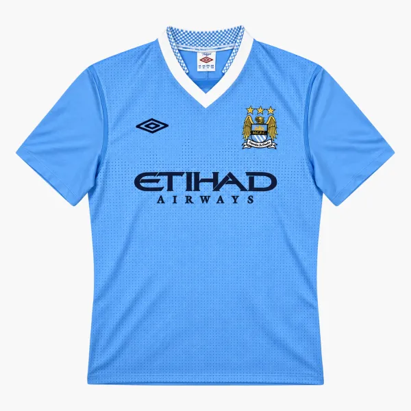 11/12 Manchester City Retro Home Jersey - AI-generated product preview, front view
