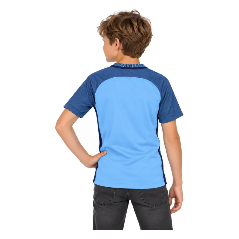 16/17 Manchester City Retro Home Kids Jersey — AI model preview, upper-body back view