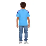 19/20 Manchester City Retro Home Kids Jersey — AI model preview, full-body back view