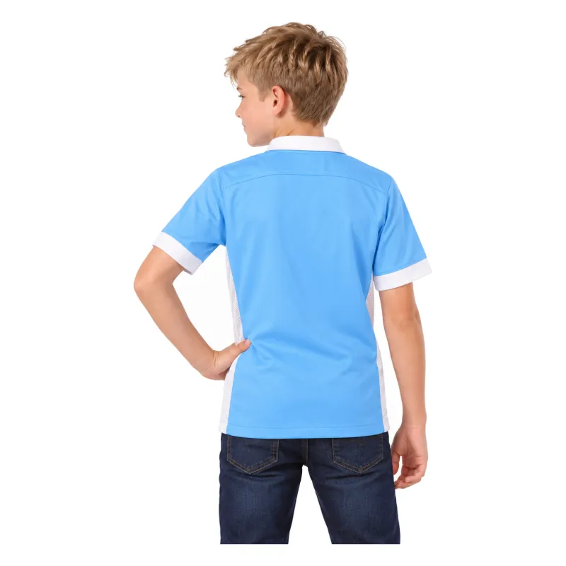 15/16 Manchester City Retro Home Kids Jersey — AI model preview, upper-body back view
