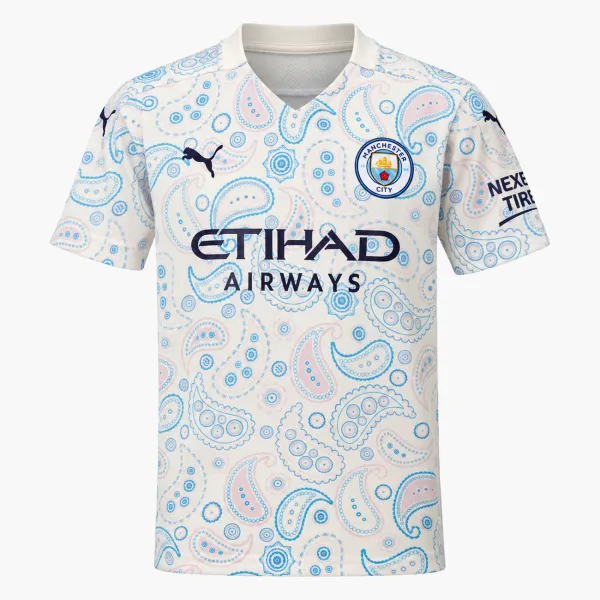 20/21 Manchester City Retro Third Kids Jersey - AI-generated product preview, front view