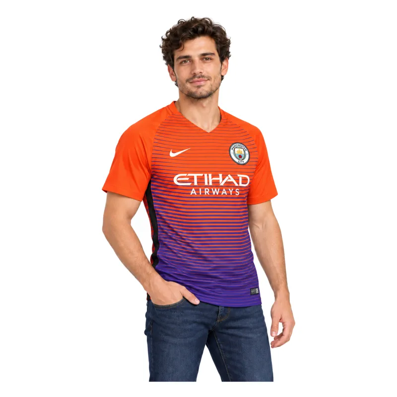 16/17 Manchester City Retro Third Jersey — AI model preview, upper-body front view