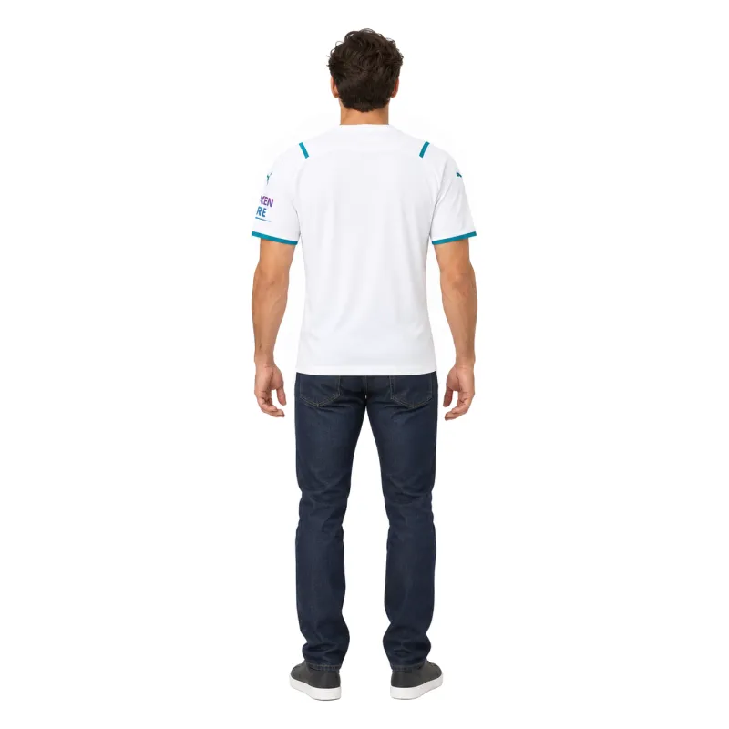21/22 Manchester City Away Jersey — AI model preview, full-body back view