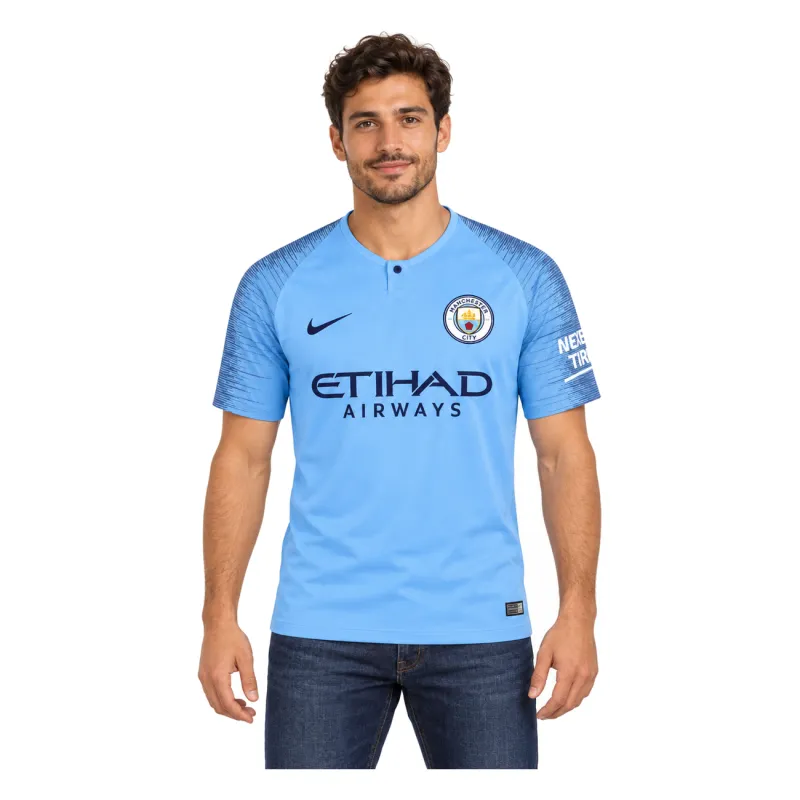 18/19 Manchester City Retro Home Jersey — AI model preview, upper-body front view