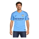 18/19 Manchester City Retro Home Jersey — AI model preview, upper-body front view