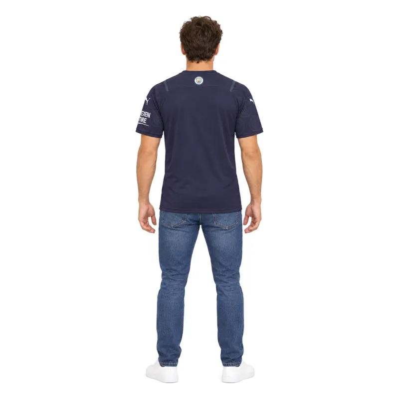 21/22 Manchester City Third Jersey — AI model preview, full-body back view