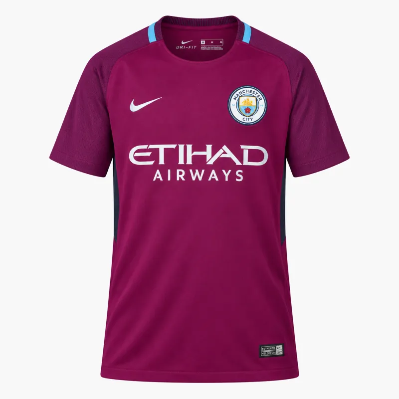 17/18 Manchester City Retro Away Kids Jersey — AI-generated product preview, front view