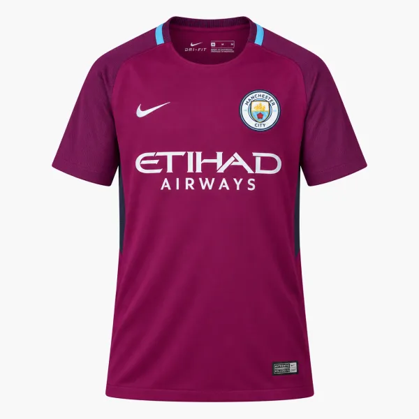 17/18 Manchester City Retro Away Kids Jersey - AI-generated product preview, front view