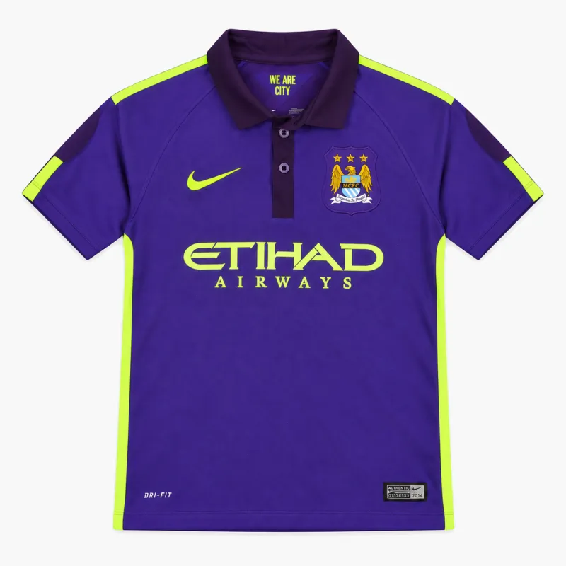 14/15 Manchester City Retro Third Kids Jersey — AI-generated product preview, front view