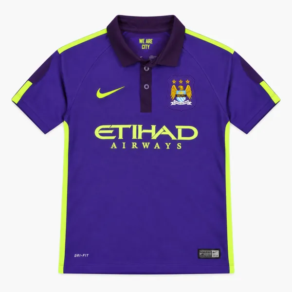 14/15 Manchester City Retro Third Kids Jersey - AI-generated product preview, front view