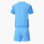 21/22 Manchester City Home Kids Kit — AI-generated product preview, back view