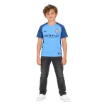16/17 Manchester City Retro Home Kids Jersey — AI model preview, full-body front view