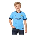 14/15 Manchester City Retro Home Kids Jersey — AI model preview, upper-body front view